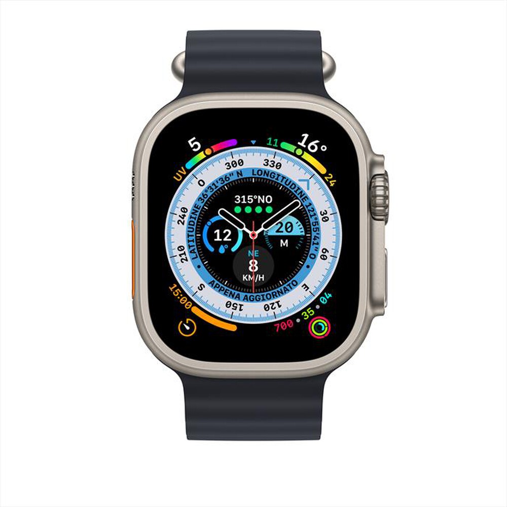 "APPLE - Cinturino Ocean mezzanotte (49 mm) MQEE3ZM/A-Blu"