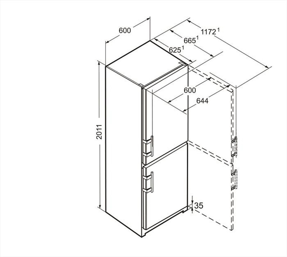 Immagine del prodotto LIEBHERR - Frigorifero combinato CNBE 4015-21 Classe E 390lt