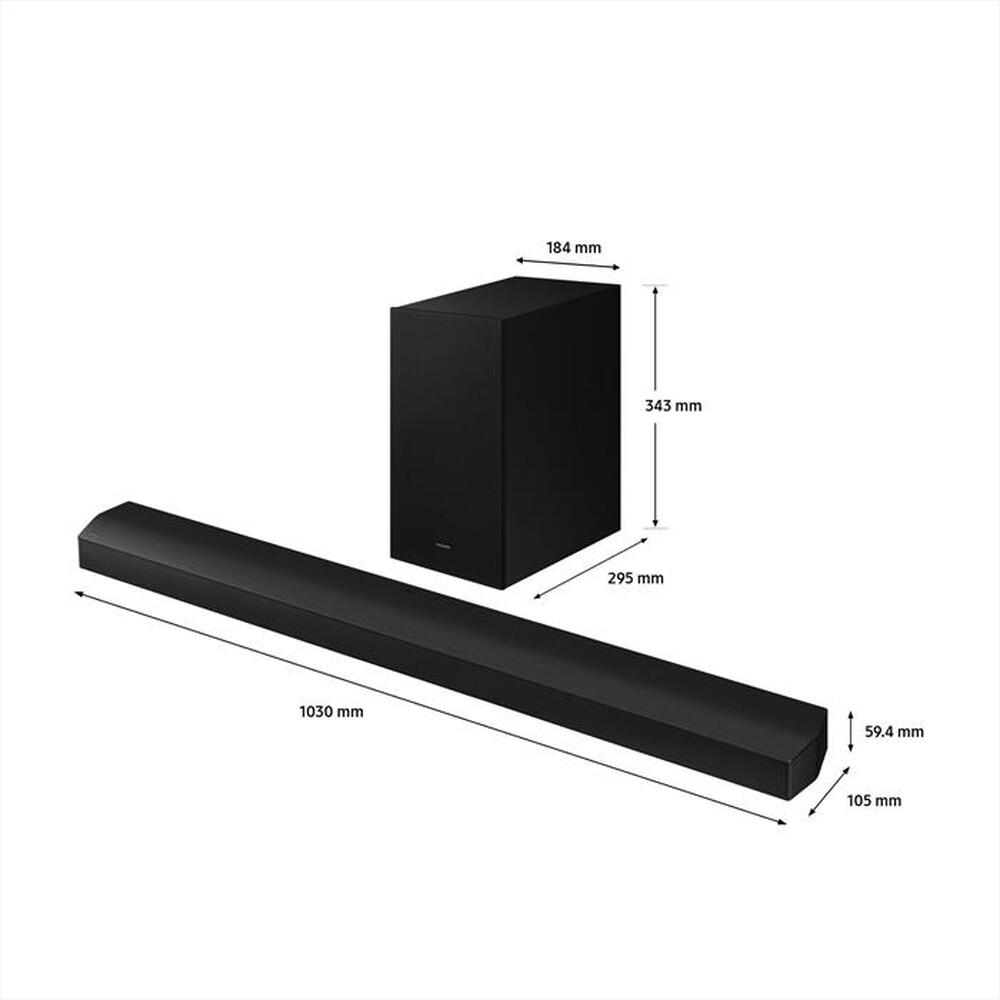 "SAMSUNG - Soundbar HW-B750D/ZF, 5.1 CANALI, 2024-BLACK"