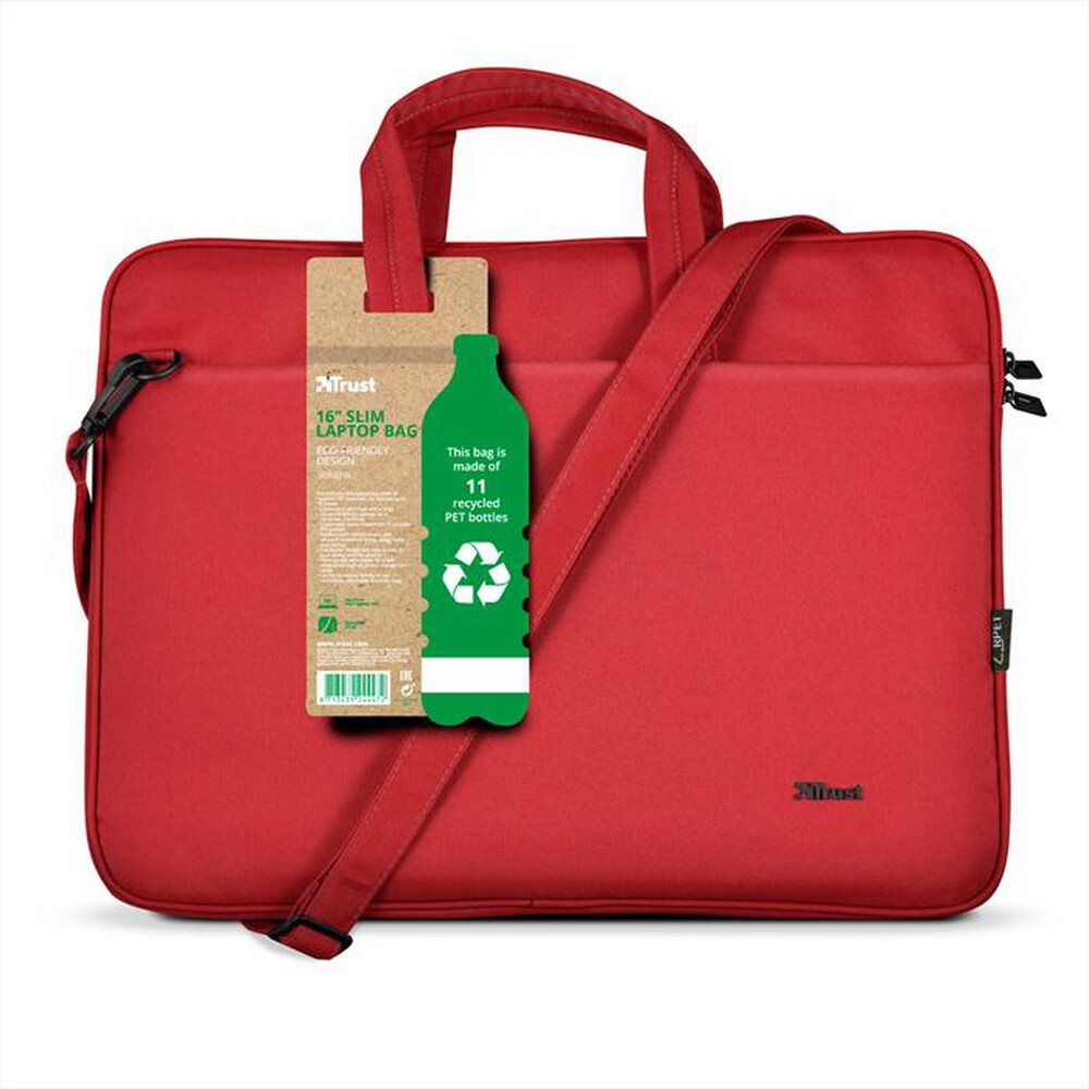 "TRUST - BOLOGNA LAPTOP BAG 16? ECO RED-Red"