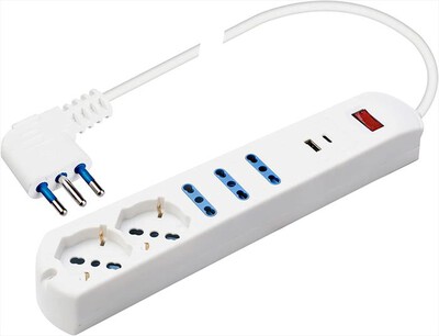 POLYPOOL - Multipresa PP2535-Bianco