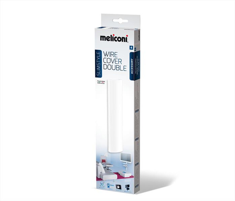 "MELICONI - Slimstyle Wire Cover Double-Bianco"