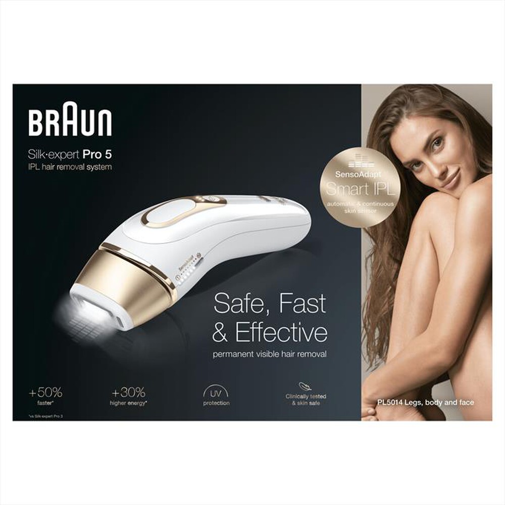 "BRAUN - SILK-EXPERT PRO 5 PL5014-Bianco/Oro"