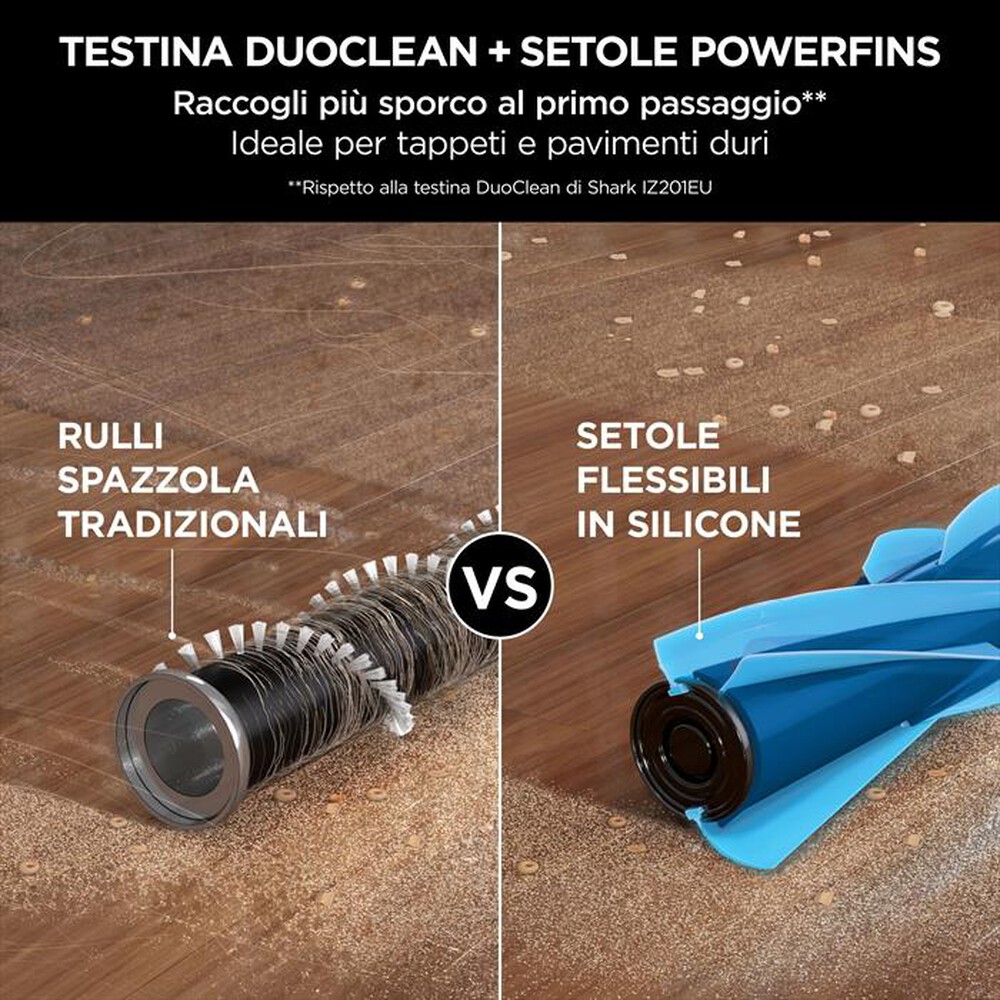 "SHARK - Aspirapolvere senza filo POWERFINS IZ300EUT-Nero e rosso"