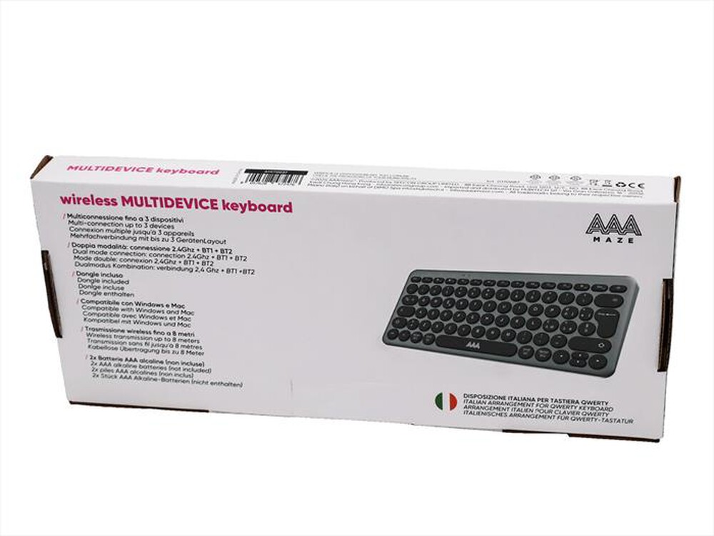 Immagine del prodotto AAAMAZE - TASTIERA MULTIDEVICE WIRELESS-Grigio