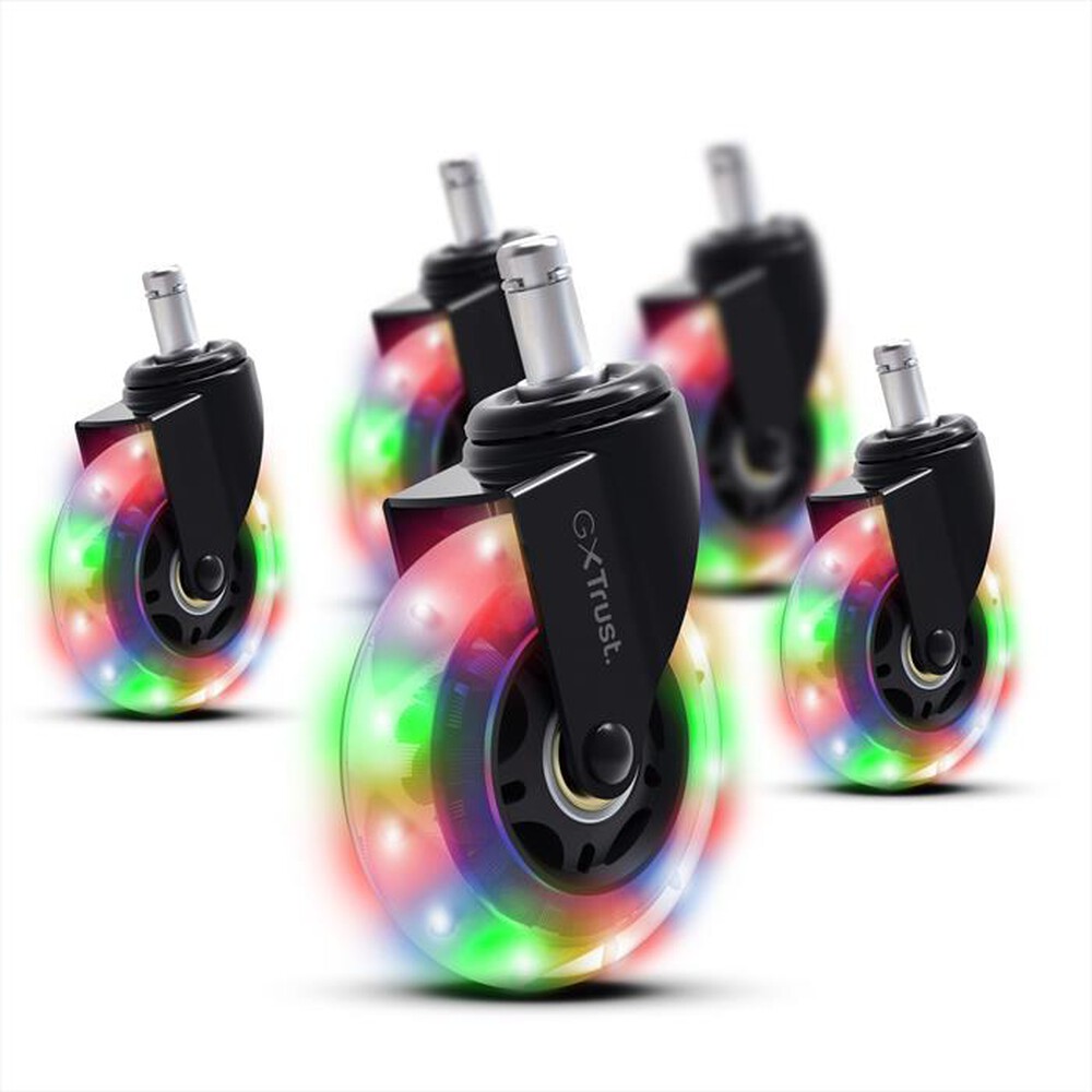 Immagine del prodotto TRUST - Rotelle per sedia in gel LED GXT701-Black/Led