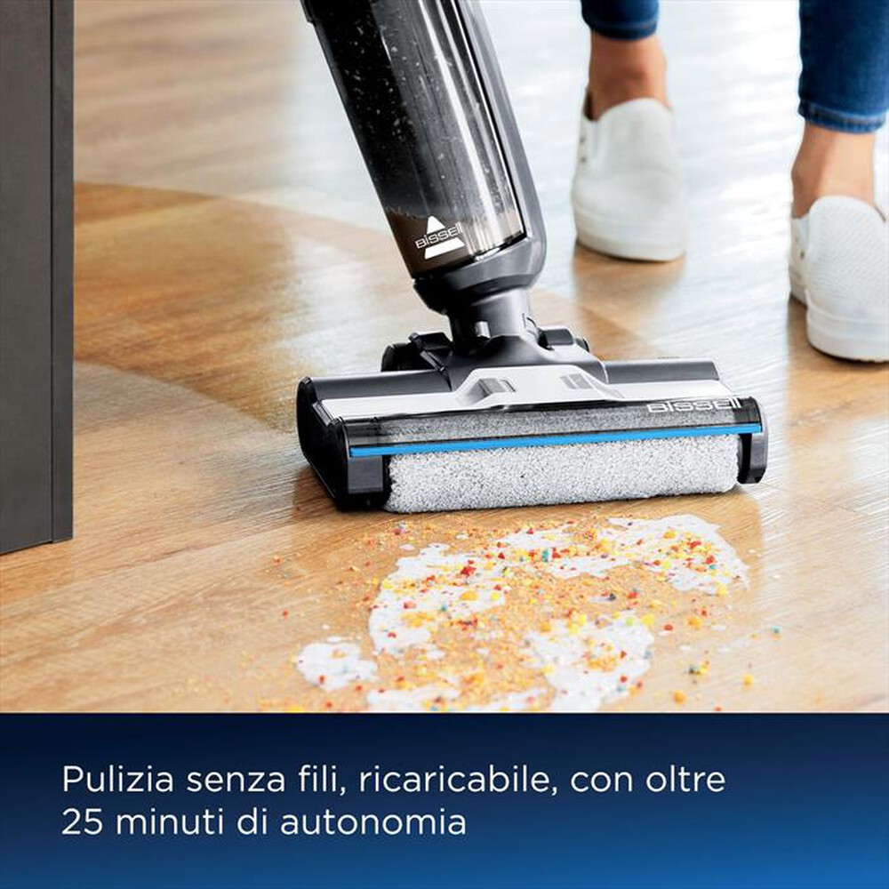 "BISSELL - Lavapavimenti CrossWave HF3 Cordless Pro 3641N-Nero/Argento"