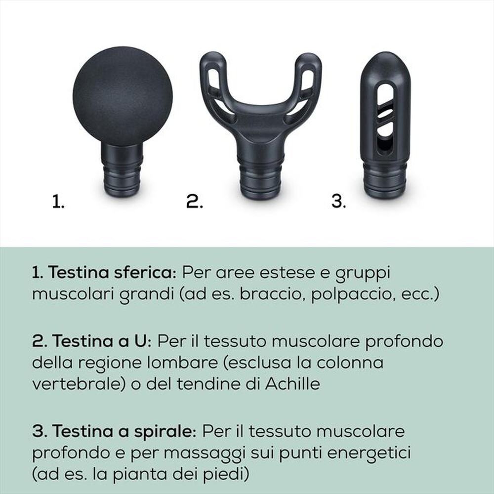 Immagine del prodotto BEURER - Pistola massaggiante MG 89 LIMITED EDITION 2026-Grigio scuro e verde salvia