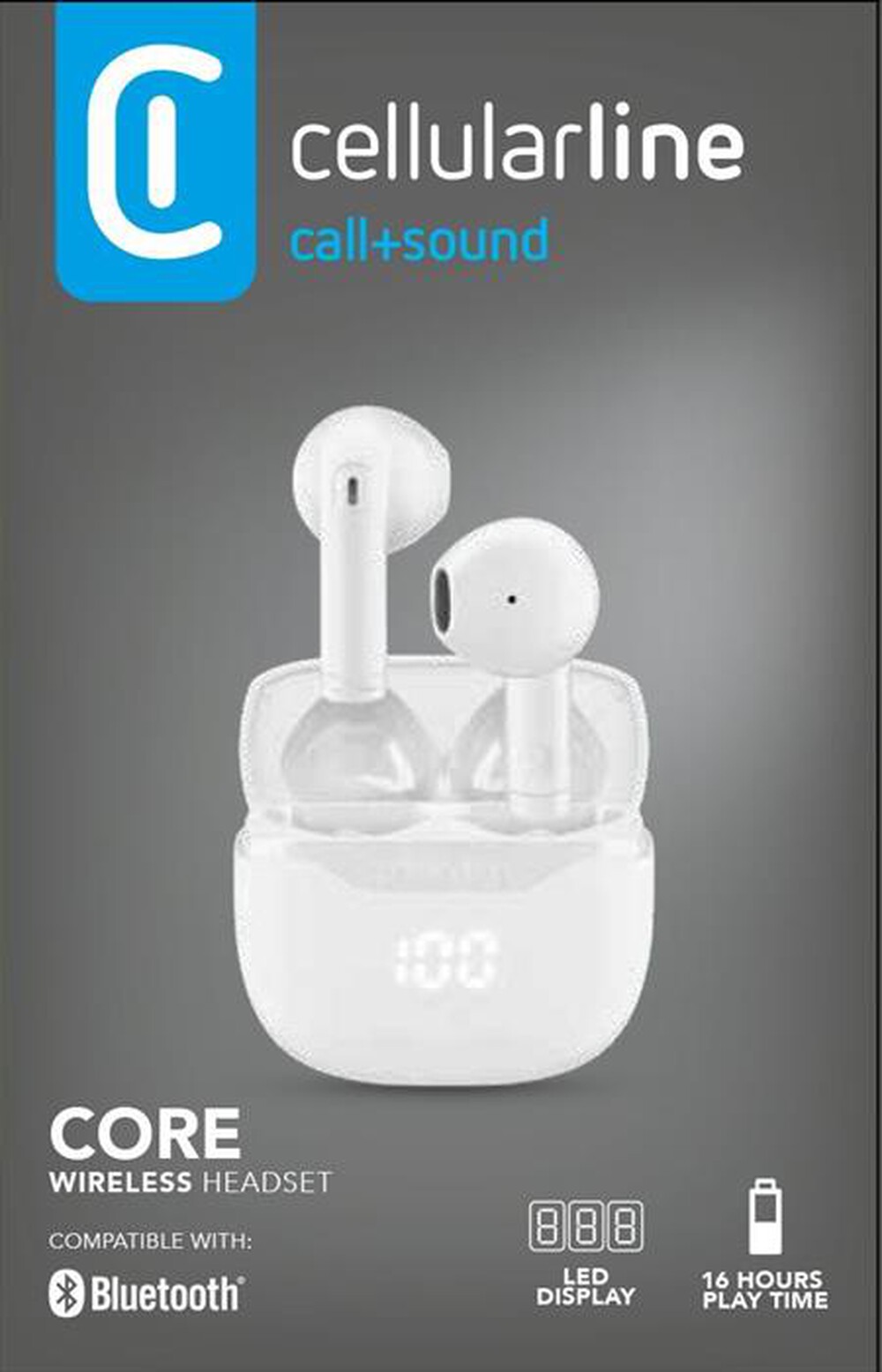 Immagine del prodotto CELLULARLINE - CORE AURICOLARE BLUETOOTH TWS BIANCO-Bianco