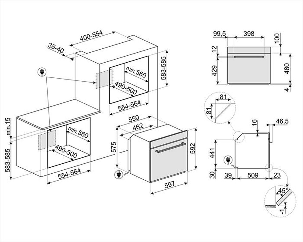 Immagine del prodotto SMEG - Forno incasso elettrico SFP6401TVX1 Classe A+-Inox