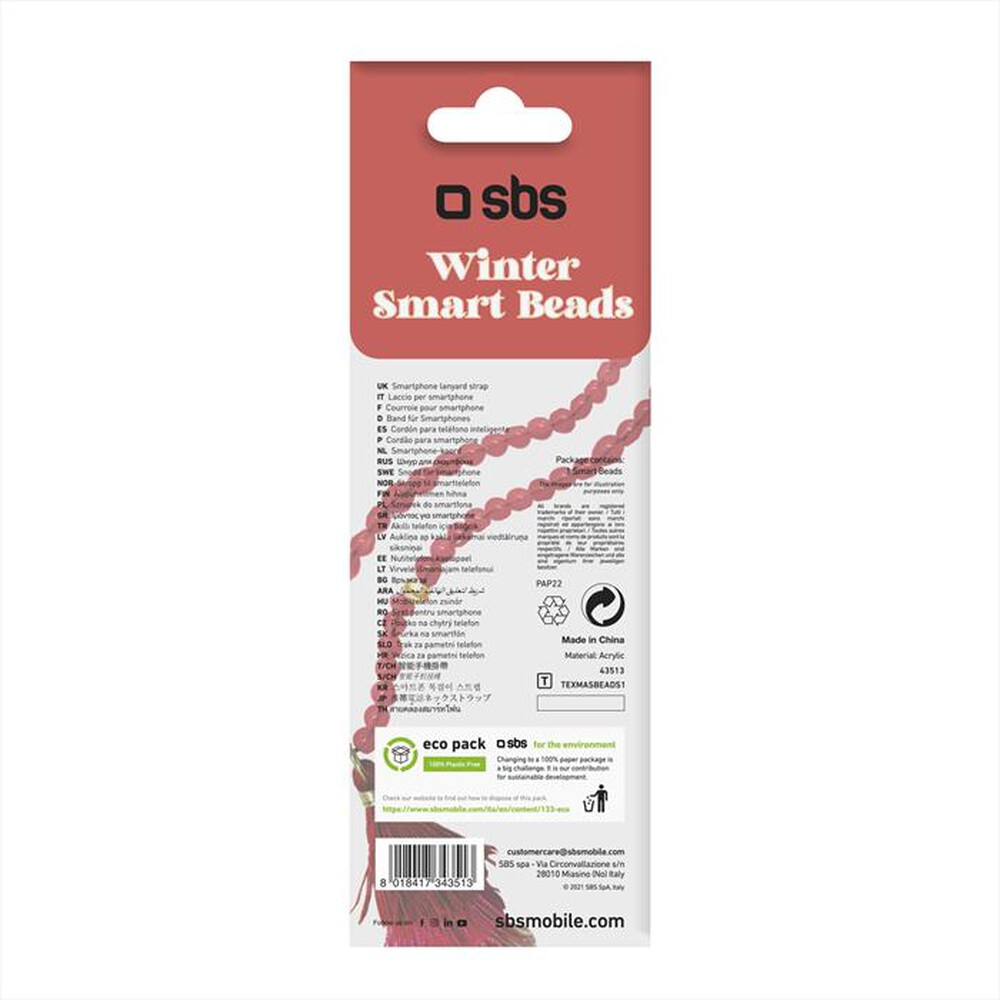 "SBS - TEXMASBEADS1-Rosso"