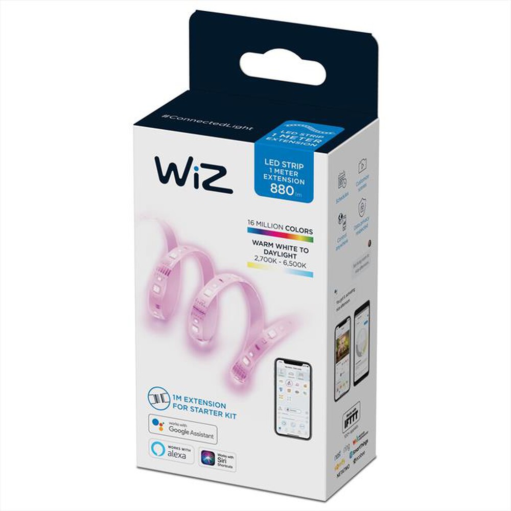 "WIZ - COLOR STARTERKIT LIGHTSTRIP EXTENSION 1M-Luce bianca e colorata"