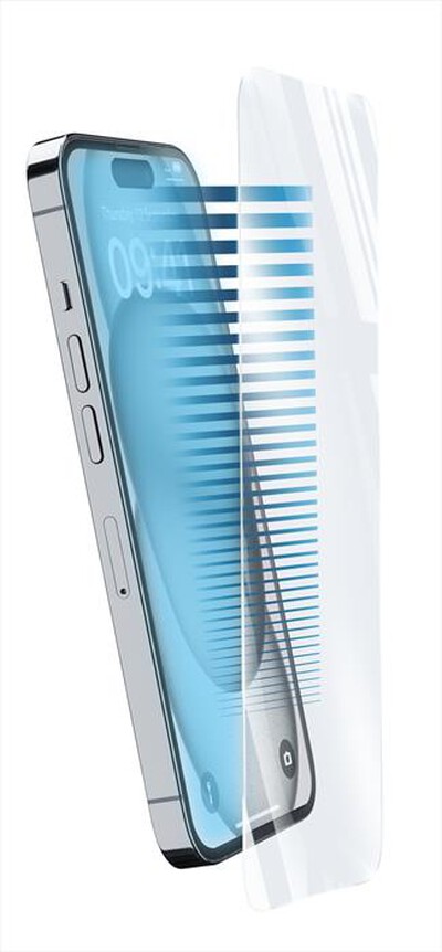CELLULARLINE - Vetro temperatoEYEDEFENDIPH15 per iPhone 15/Pro-Trasparente