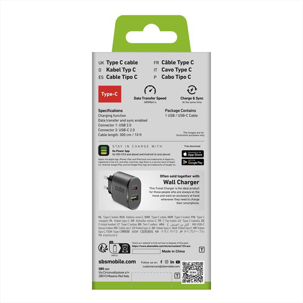 Immagine del prodotto SBS - TECABLETC3MTK-nero