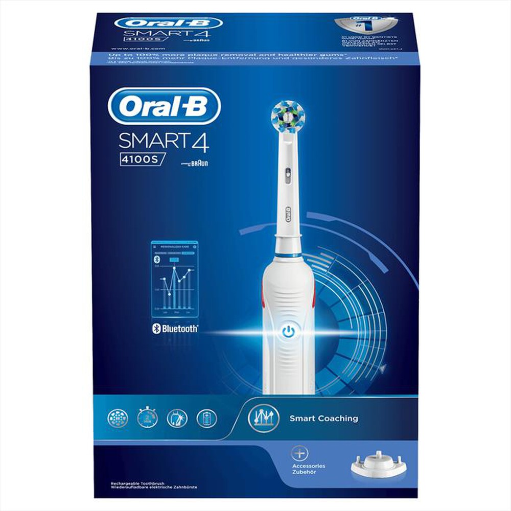 "ORAL-B - Spazzolino elettrico SMART 4 4100S CROSSACTION-Bianco"