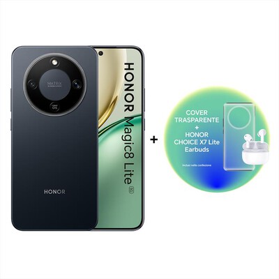 HONOR - MAGIC8 LITE (8/256GB) + X7 LITE + TPU CASE-MIDNIGHT BLACK