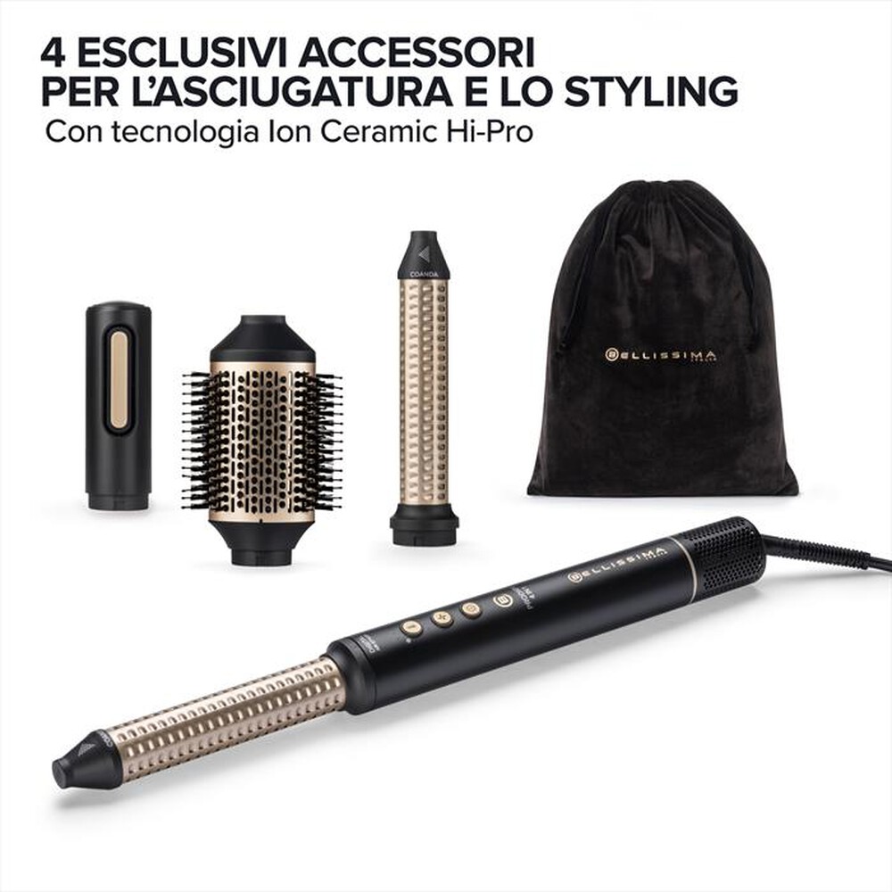 Immagine del prodotto BELLISSIMA IMETEC - STYLER AD ARIA DIGITALE PRODIGY 4IN1-Black Matt, Gold