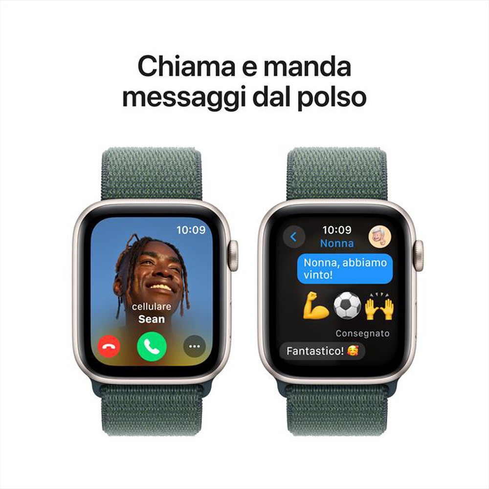 "APPLE - Watch SE GPS 44mm Cassa Alluminio-Galassia - Sport Loop Verde"