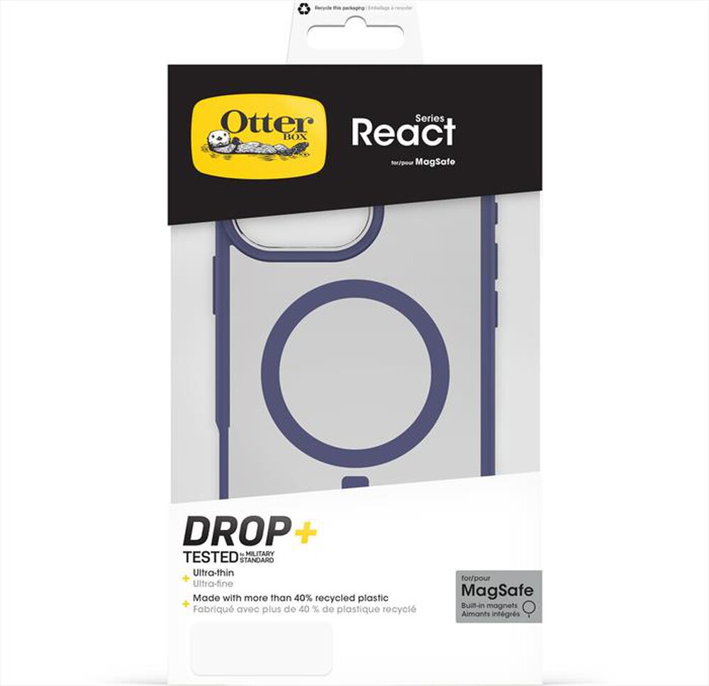"OTTERBOX - REACT MAGSAFE TWIZZLERS CUSTODIA IPHONE 16 PROMAX-viola/trasparente"
