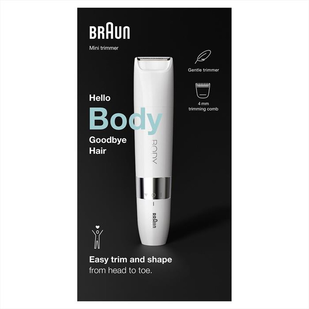 "BRAUN - Mini rifinitore corpo BS1000-Bianco"