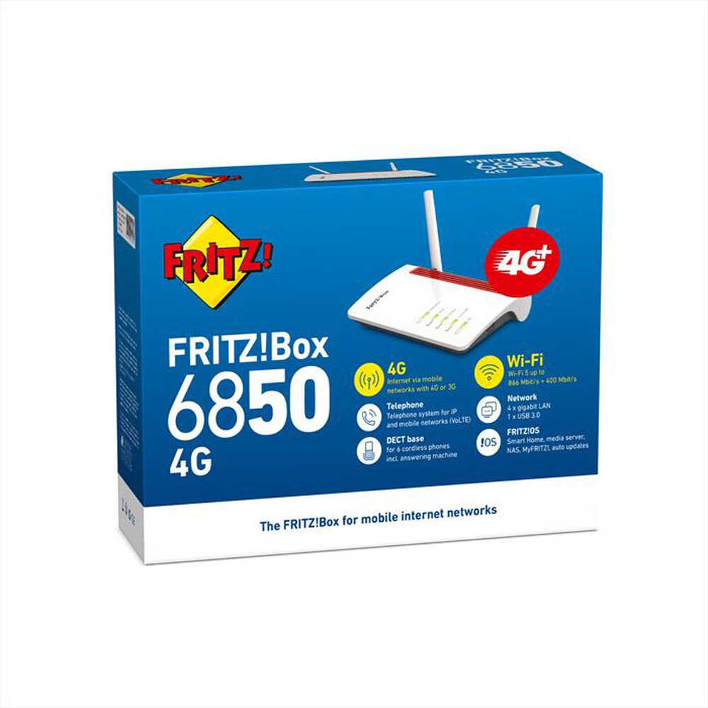 Immagine del prodotto FRITZ! - Modem router BOX 6850 4G-Bianco/Rosso