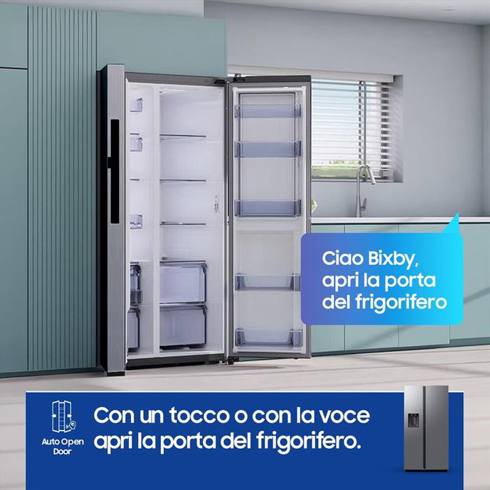 "SAMSUNG - Frigorifero side by side RS80F67KCTEF Classe C-Inox"