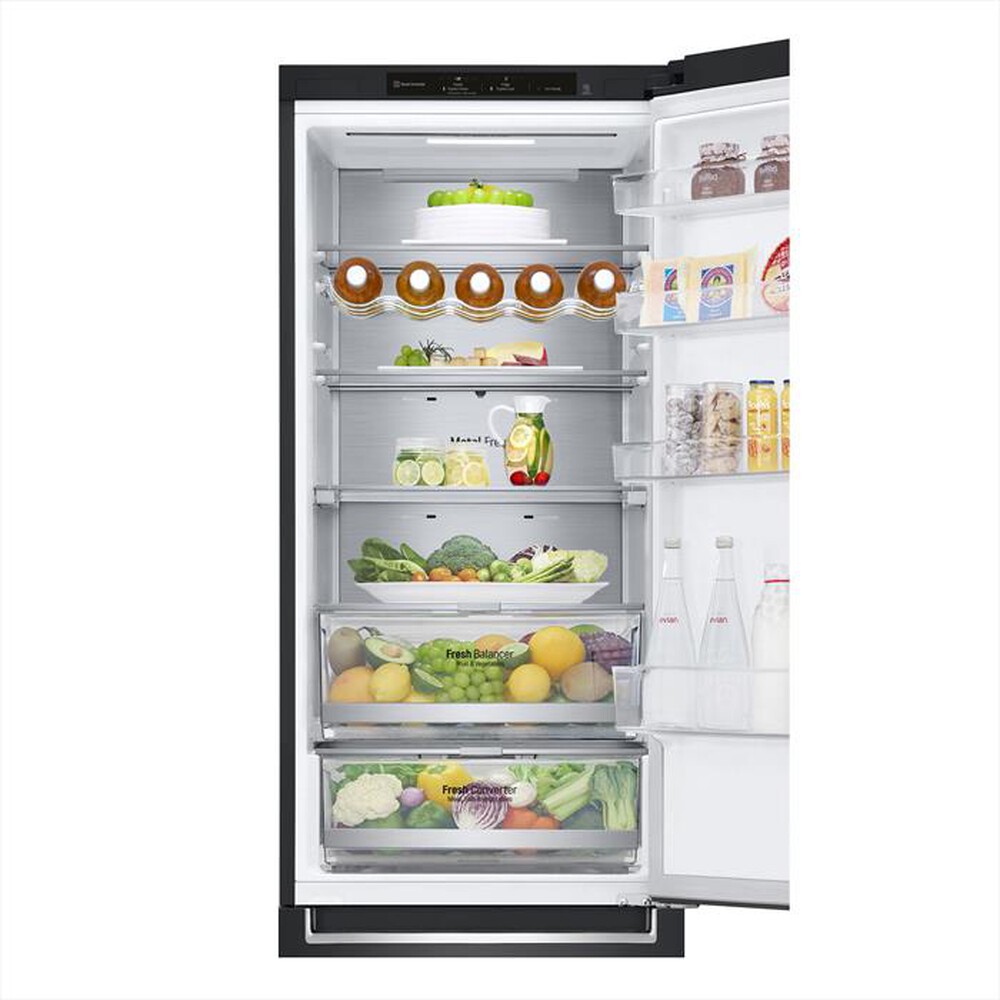 "LG - Frigorifero combinato GBB72MCVGN Classe D 384L-Nero"