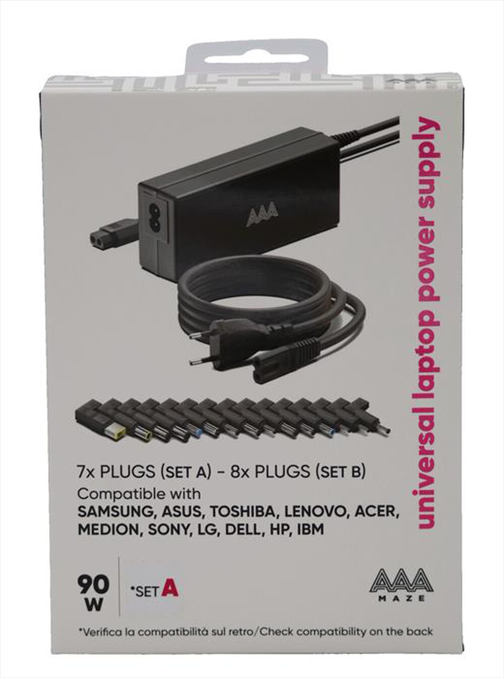 Immagine del prodotto AAAMAZE - ALIMENTATORE UNIVERSALE 90W SET A-Nero