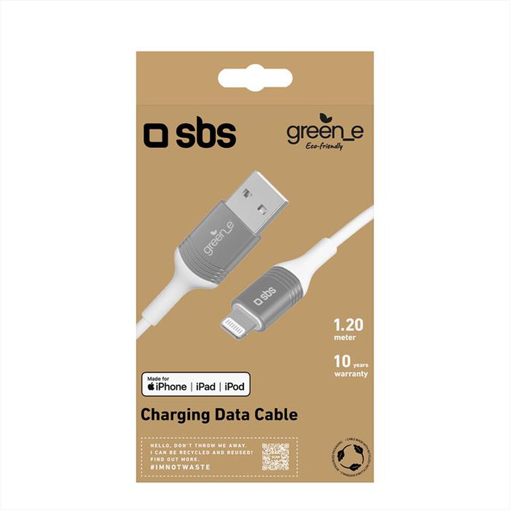 "SBS - Cavo USB-Lightning GRECABLEUSBIP589W-Bianco"