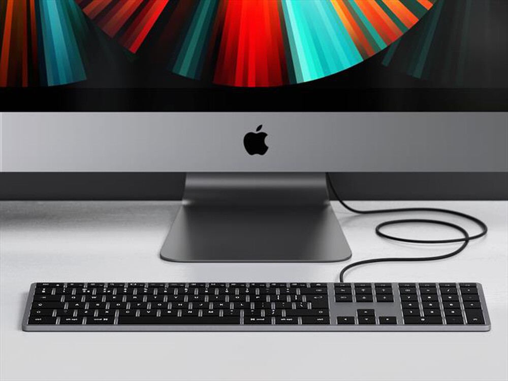 "SATECHI - TASTIERA WIRED SLIM W3 USB-C - ITA-space grey"
