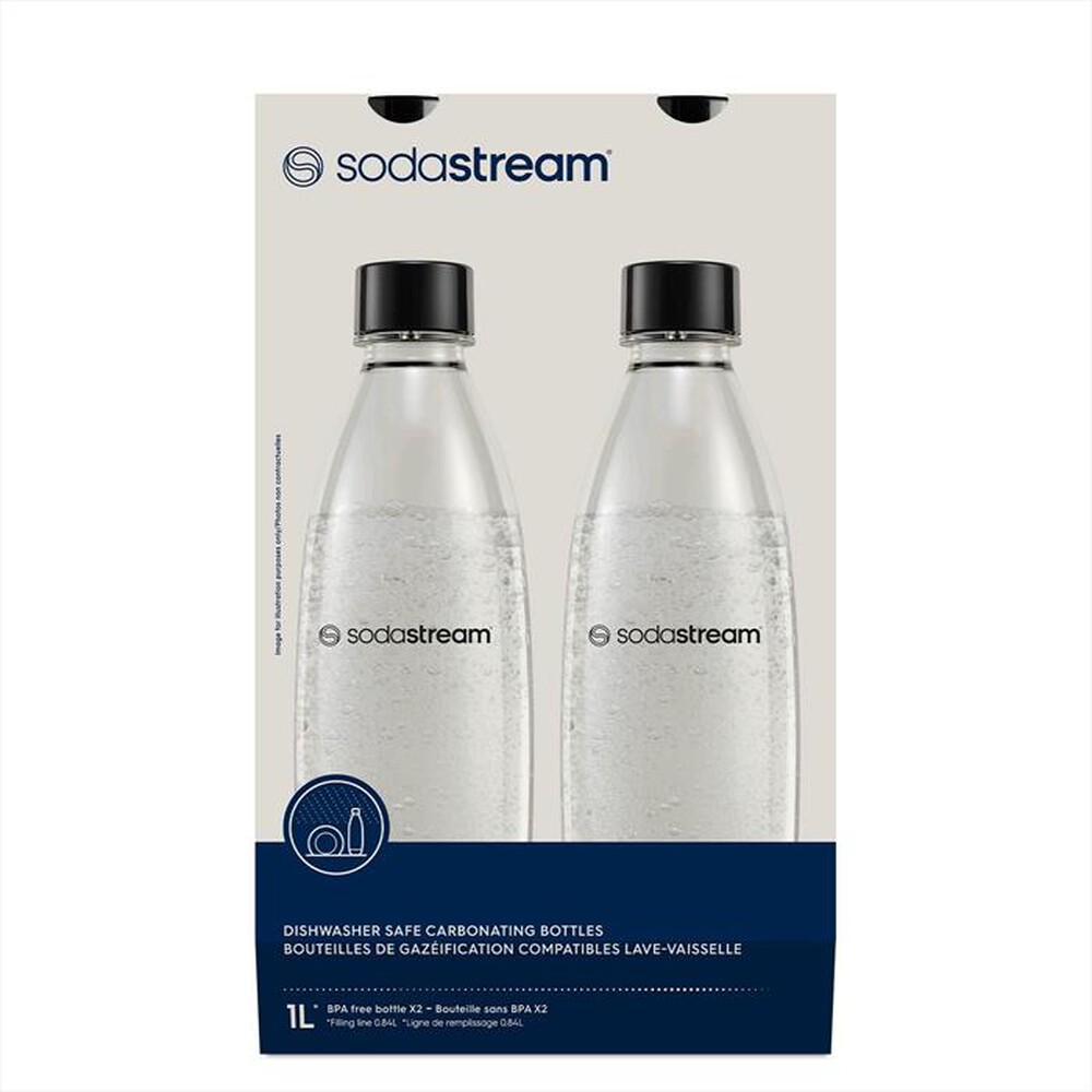 Immagine del prodotto SODASTREAM - BIPACK BOTT. FUSE LAVABILI DA 1 L-Trasparente/Nero