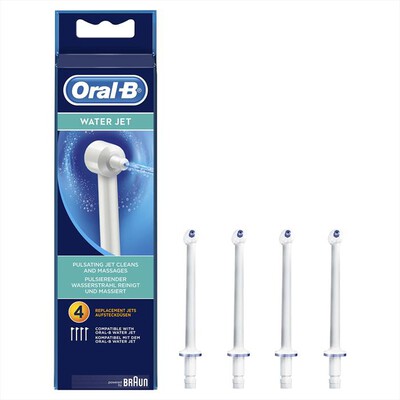 ORAL-B - TESTINE DI RICAMBIO OXYJET, 4 PEZZI-Bianco