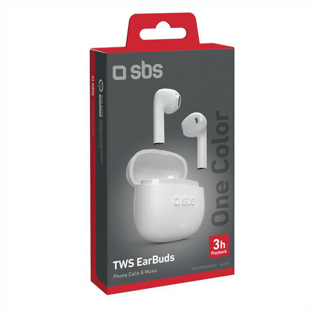 "SBS - Auricolare bluetooth TEEARTWSCOLW-Bianco"