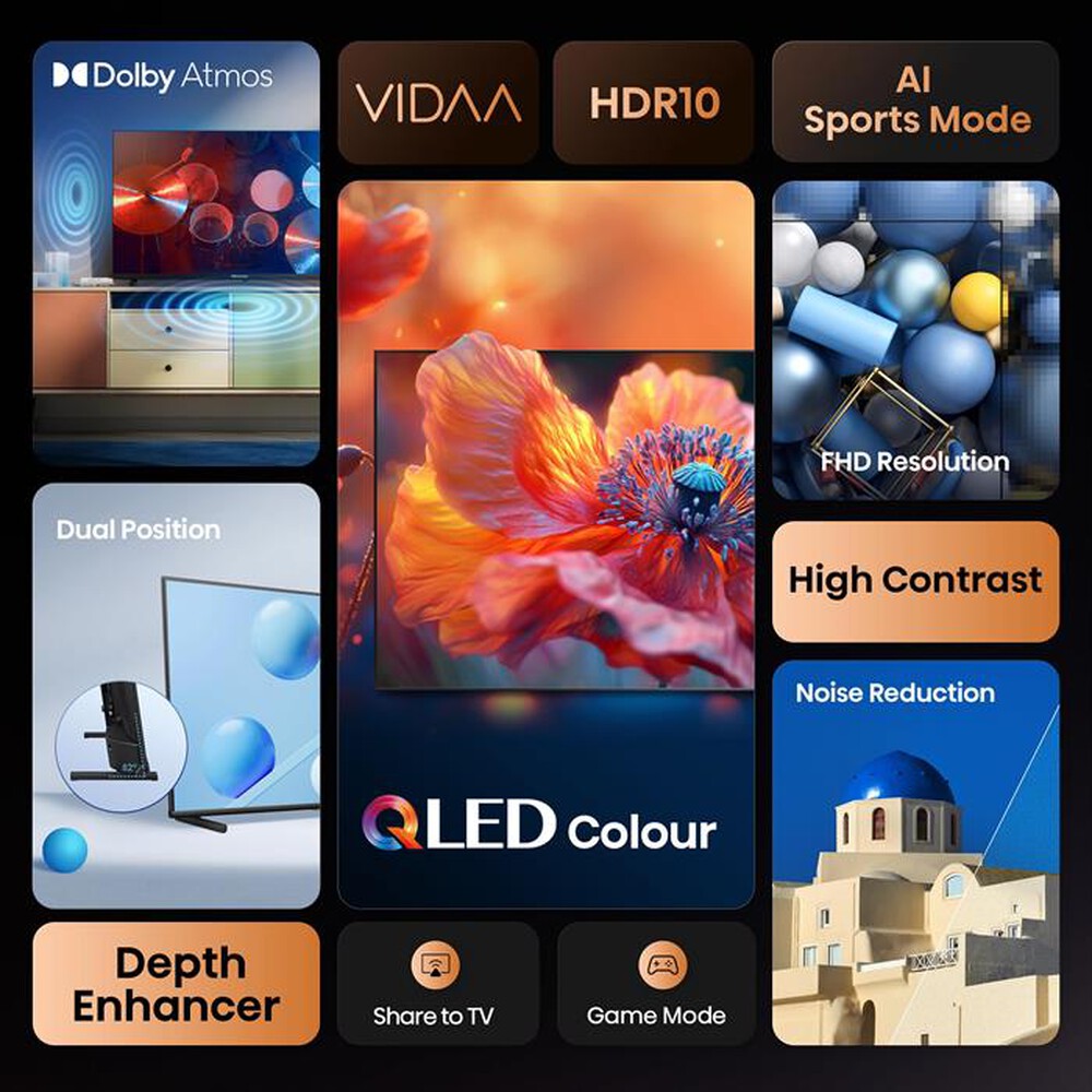 Immagine del prodotto HISENSE - Smart TV QLED 32" Full HD 32A59Q-NERO