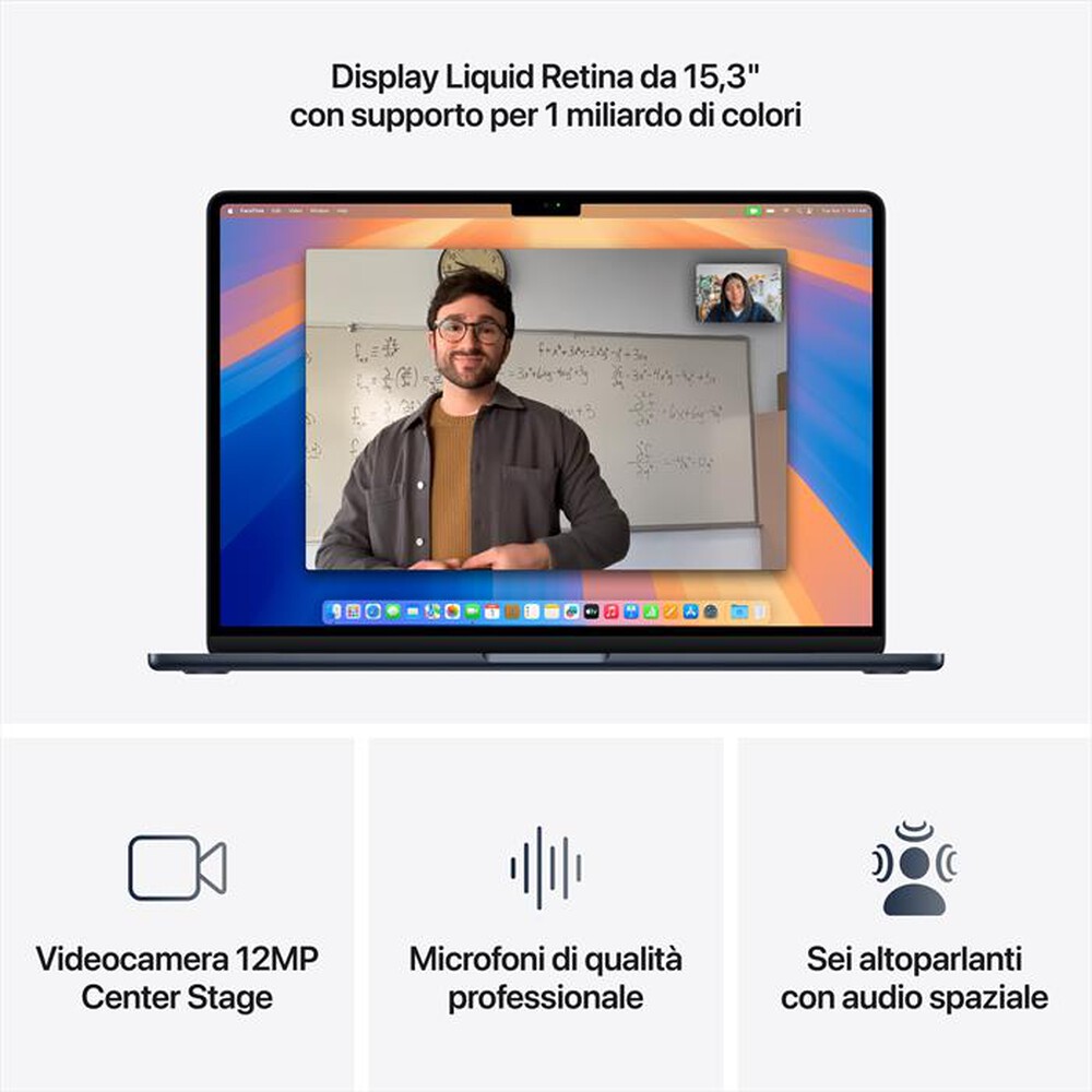 "APPLE - MacBook Air 15'' M4 10 CPU 10 GPU 24GB 512GB SSD-Mezzanotte"