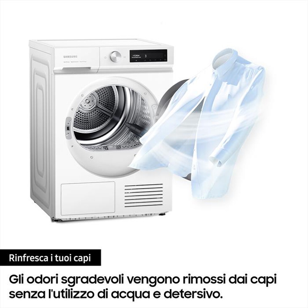"SAMSUNG - Asciugatrice DV90BB5245AWS3 9 Kg Classe A+++-bianco oblò black"