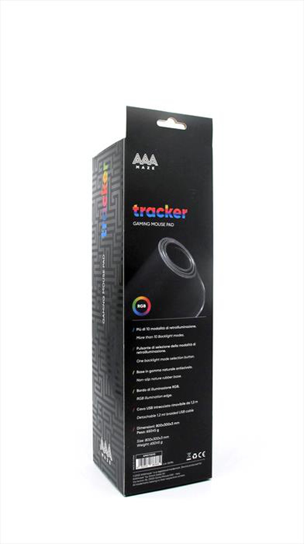 "AAAMAZE - MOUSEPAD GAMING TRACKER AMGT0010-NERO"