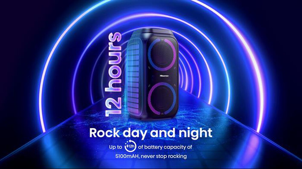 Immagine del prodotto HISENSE - Speaker Bluetooth PARTY ROCKET-NERO