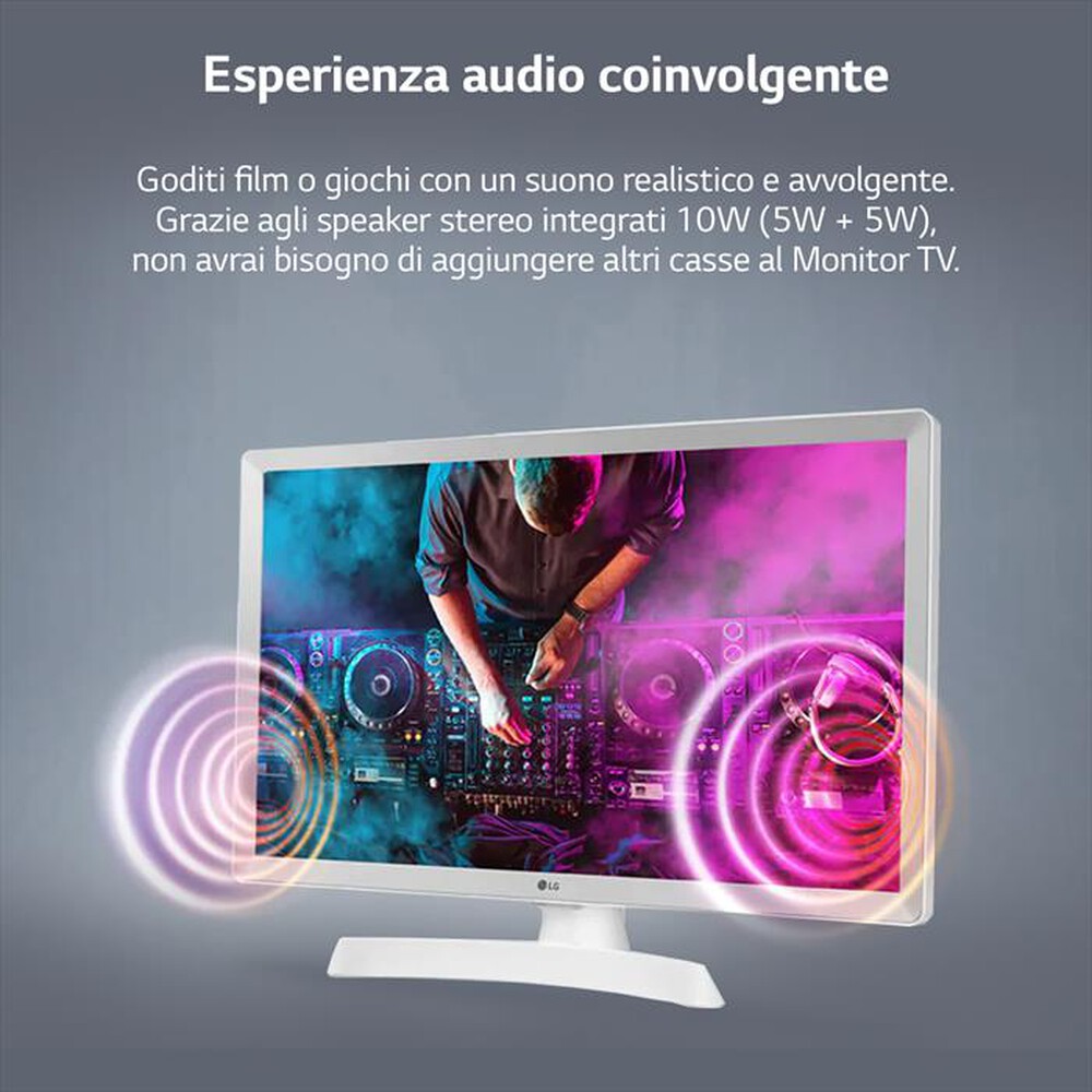 Immagine del prodotto LG - Smart TV LED HD READY 23,6" 24TQ510S-WZ.API-Bianco