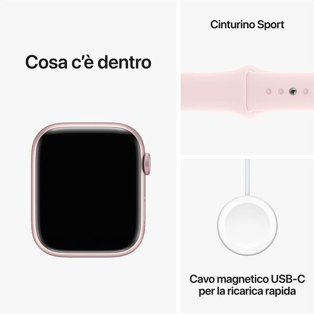 "APPLE - Watch Series 9 GPS + Cellular Cassa 45mm - M/L-Rosa Confetto"