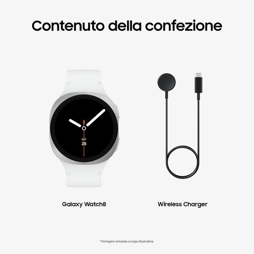 Immagine del prodotto SAMSUNG - Galaxy Watch8 40mm BT, 2+32GB-Silver