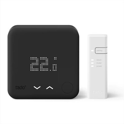 TADO - Termostato Intelligente + Placca da muro-Nero