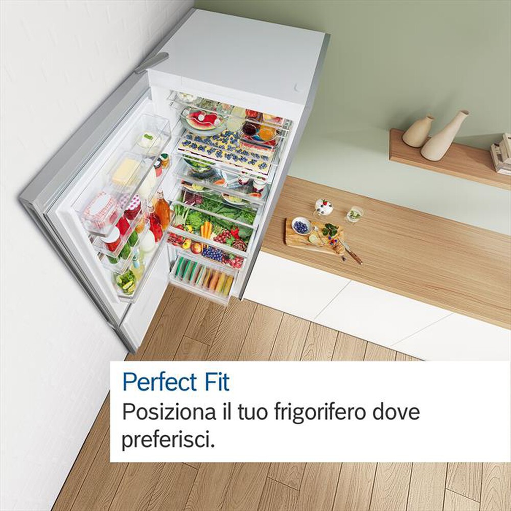 "BOSCH - Frigorifero combinato KGN392LCF Classe C 363 lt-Metal look"
