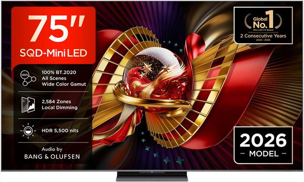 Immagine del prodotto TCL - Smart TV SQD Mini LED 4K 75" 75C8L-Nero