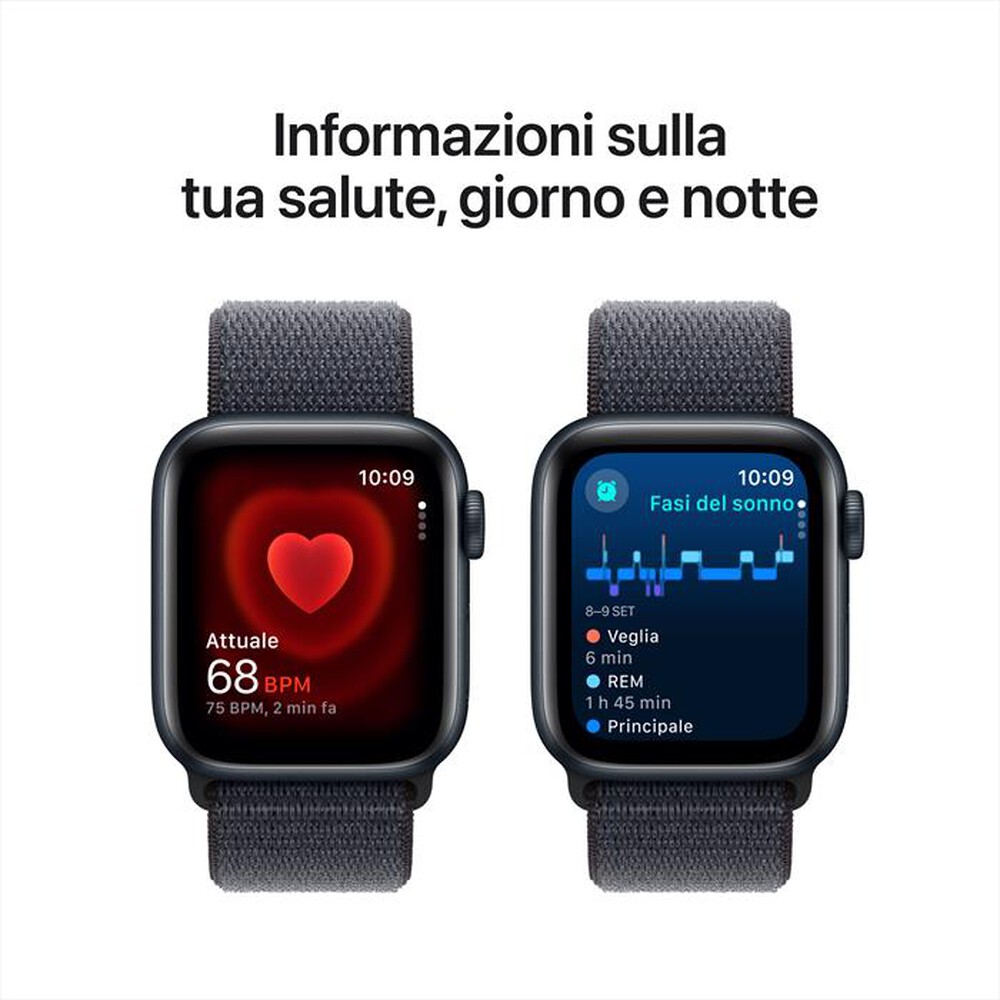 "APPLE - Watch SE GPS 40mm Cassa Alluminio-Midnight - Sport Loop Ink"