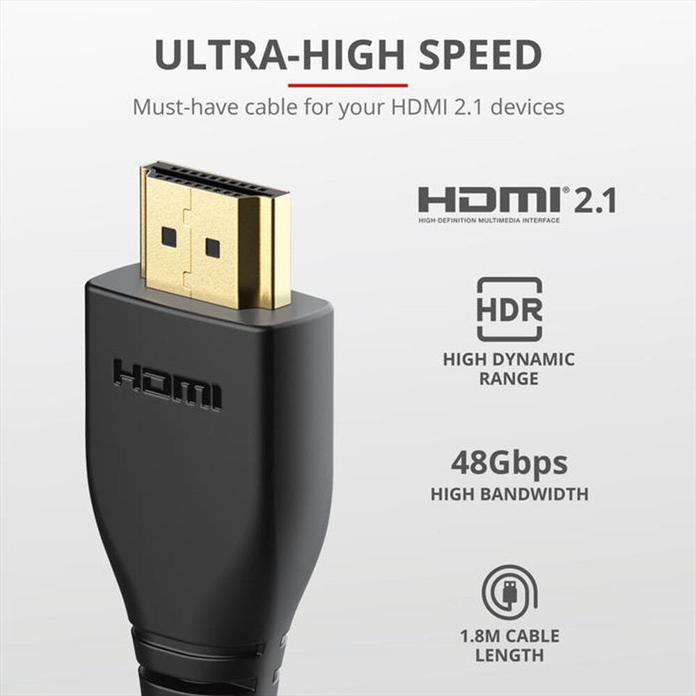 "TRUST - GXT731 RUZA HIGH SPEED HDMI CABLE-Black"
