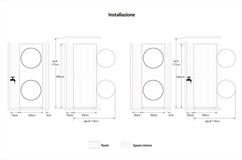 "LG - Lavasciuga WASHTOWER WT1210BBF 12/10 Kg Classe A-Platinum Black"