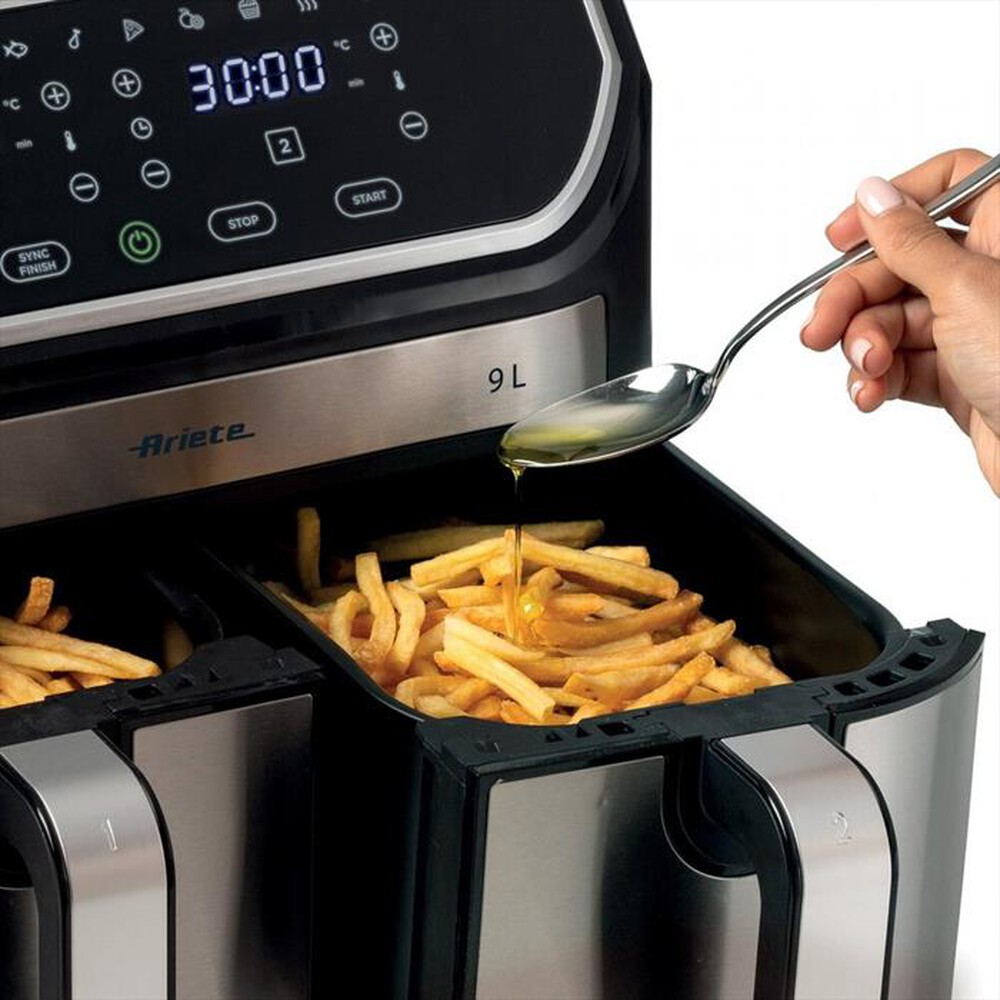 "ARIETE - Friggitrice ad aria 4625-Nero, Argento"