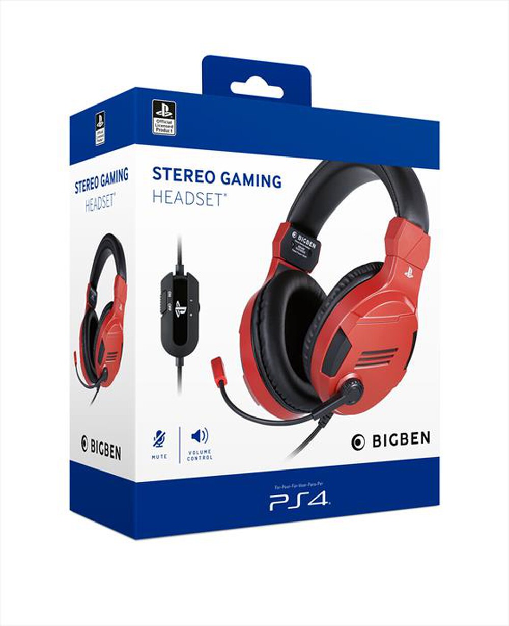 "BIG BEN - CUFFIE GAMING STEREO V3 PS5-Nero/Rosso"