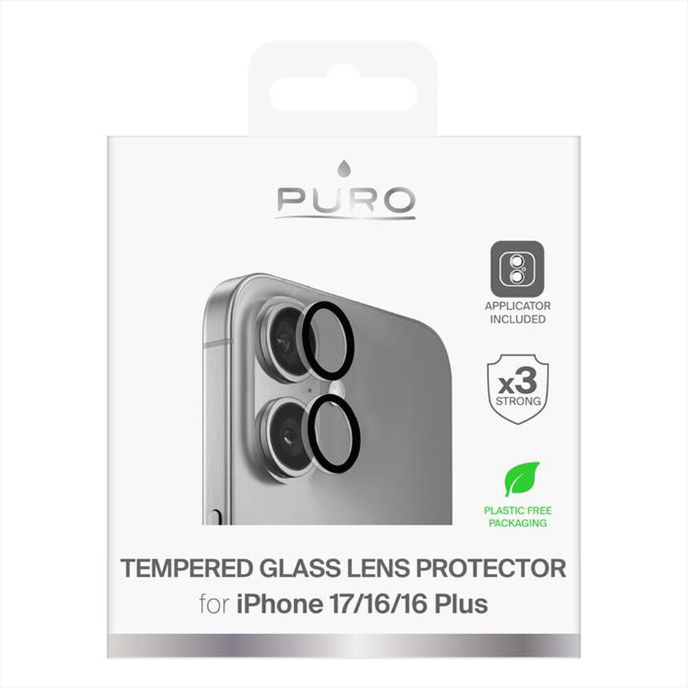 Immagine del prodotto PURO - Vetro Individuale camera per iPhone 17/16/16 Plus-Trasparente